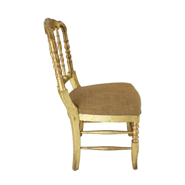 French Gold Leaf Chiavari Style Chair, 1960s For Sale - Image 4 of 7