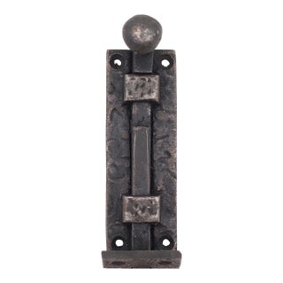Arts & Crafts Cast Iron Slide Door Bolt Latch For Sale