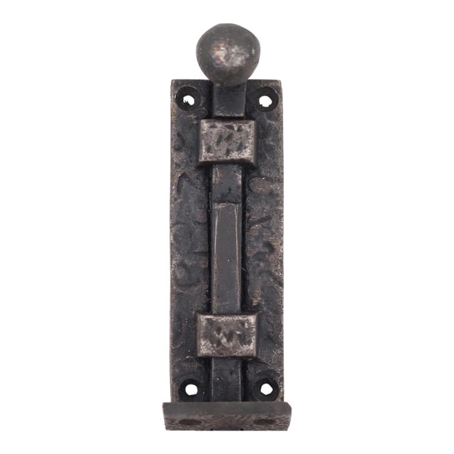 Arts & Crafts Cast Iron Slide Door Bolt Latch For Sale
