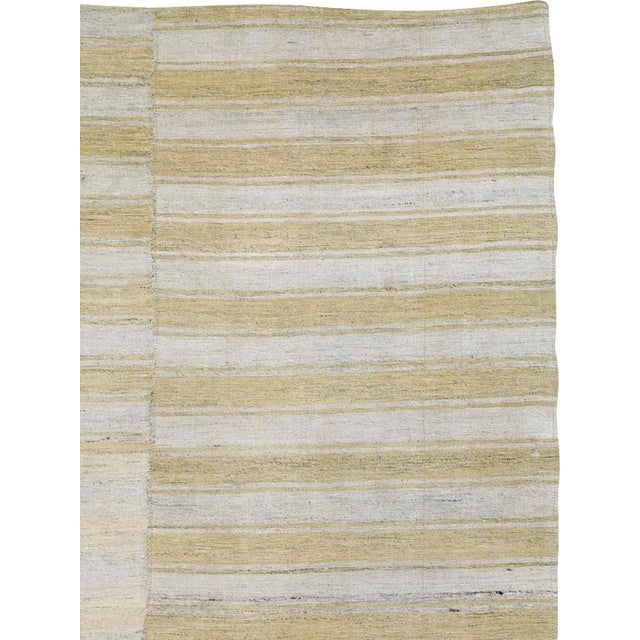 Rustic Galerie Shabab Collection Late 20th Century Turkish Flatweave Rug For Sale - Image 3 of 10