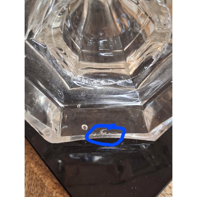 Antique Eapg Bullseye Fleur-De-Lis Glass Whale Oil Lamp Camphene Flint 1850s For Sale - Image 11 of 13