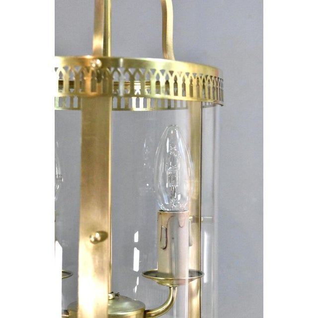 French Hall Lantern in Brass, 1890s For Sale - Image 11 of 14