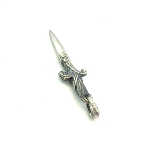 Traditional 1990s David Yurman Dagger Amulet Pendant Sterling Silver Estate For Sale - Image 3 of 5