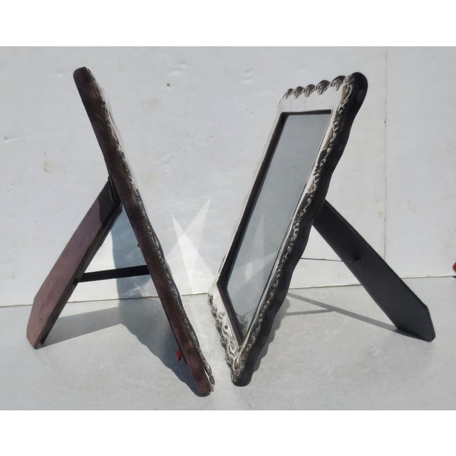 Traditional Matching Pait of Large Sterling Photo Frames - A Pair of 2 For Sale - Image 3 of 5