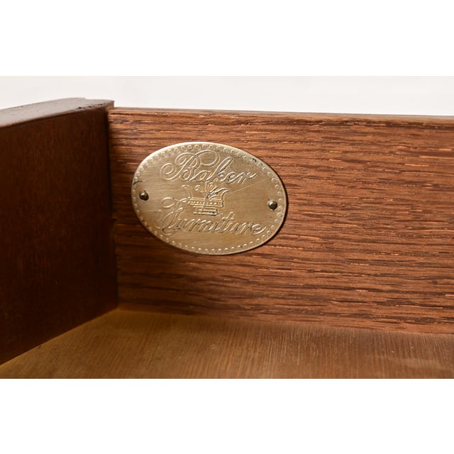 Baker Furniture French Empire Cherry and Burl Wood Tea Table, Circa 1960s For Sale - Image 13 of 16