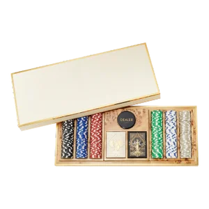 AERIN Faux Shagreen Poker Set, Cream