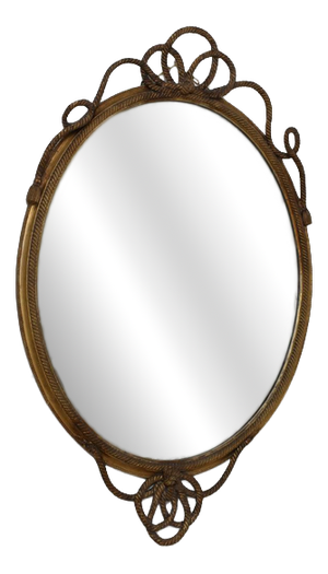 Oval Trimmings and Pompoms Mirror