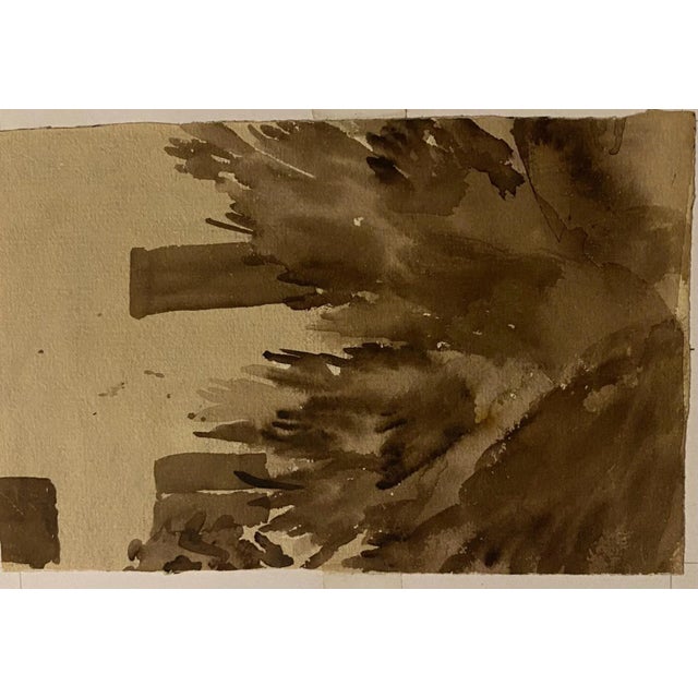 Figures is an original black and white drawing in pen on ivory-colored paper, realized by the French painter Mogniat-...