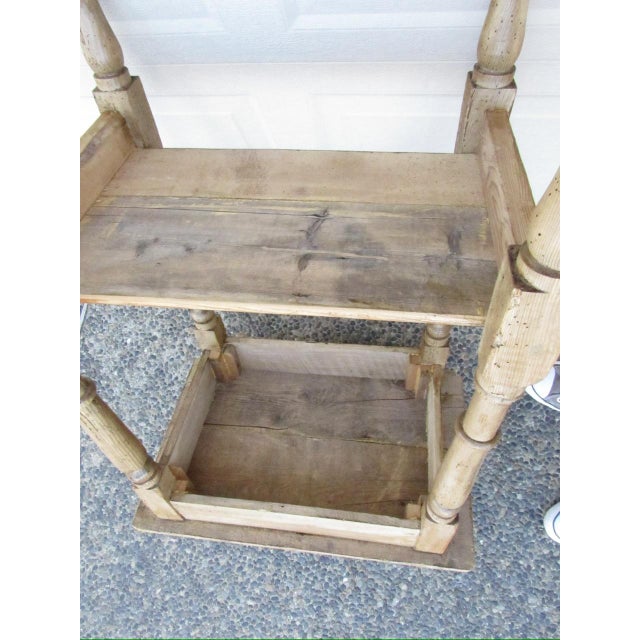 Antique English Rustic Pine Table or Wash Stand For Sale - Image 17 of 17