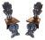 Pair of 19th Century Italian Renaissance Revival Carved Walnut Sgabello Chairs For Sale