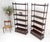 Pair of 6 Tier Faux Bamboo Bottom Drawer Cherry Bookcases Round Ball Finials For Sale - Image 9 of 14