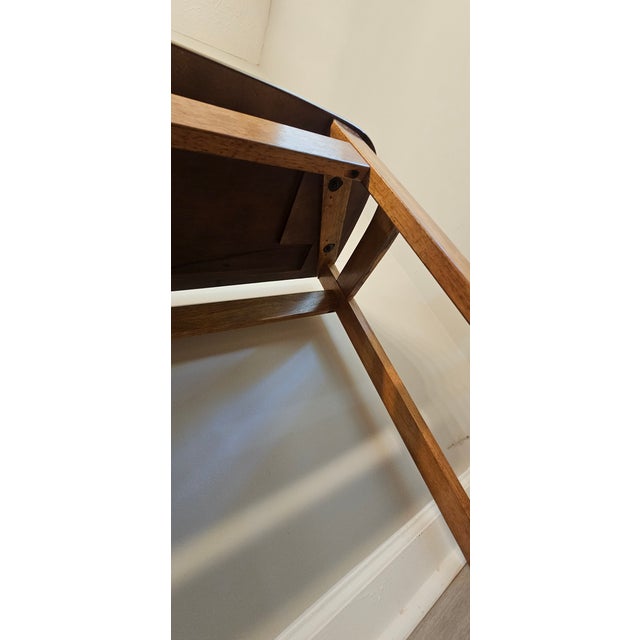 Mid 20th Century Howard Style Rounded Mission Oak Curved Console Table For Sale In Atlanta - Image 6 of 6