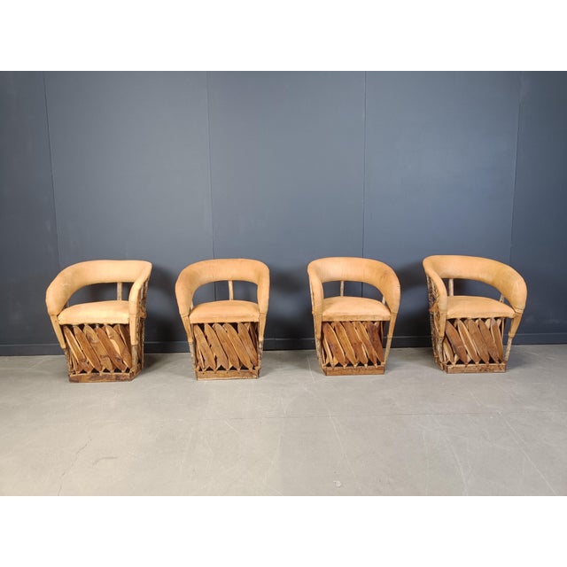 Vintage Art Populaire Mexican Dining Chairs, 1970s, Set of 6, in Good conditions. Designed 1970 to 1979
