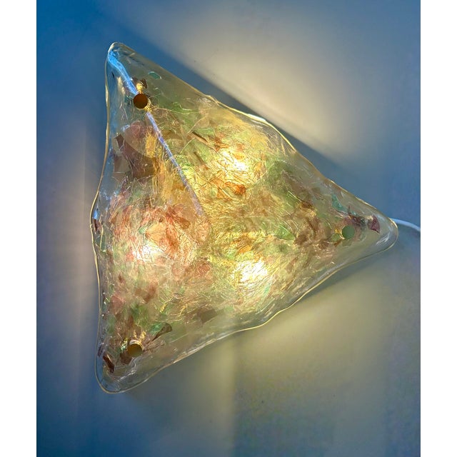 1980s Amethyst and Aquamarine Ceiling Lamp, 1980s For Sale - Image 5 of 7