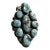 1990s Tim Vandever, Golden Hills Native American Turquoise Statement Ring, Size 8 For Sale