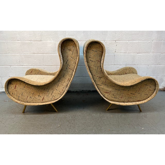 Pair of Mid-Century Marco Zanuso Style Lounge Chairs For Sale In New York - Image 6 of 11