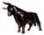 Brown Patinated Bronze Sculpture of Bull For Sale