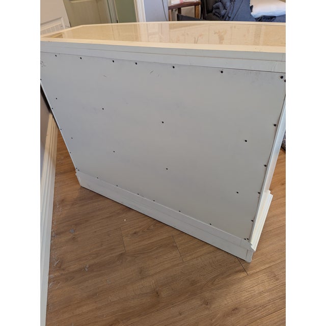 Cream Cream Marble Inlay Thomasville Chest of Drawers Dresser For Sale - Image 8 of 11