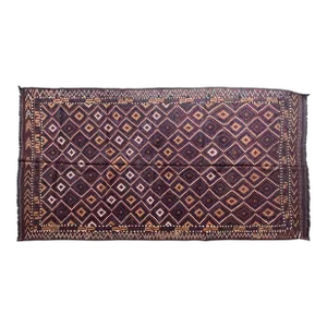 1930s Colorful Turcoman Flatweave Floor Kilim-10' X 4' 9''
