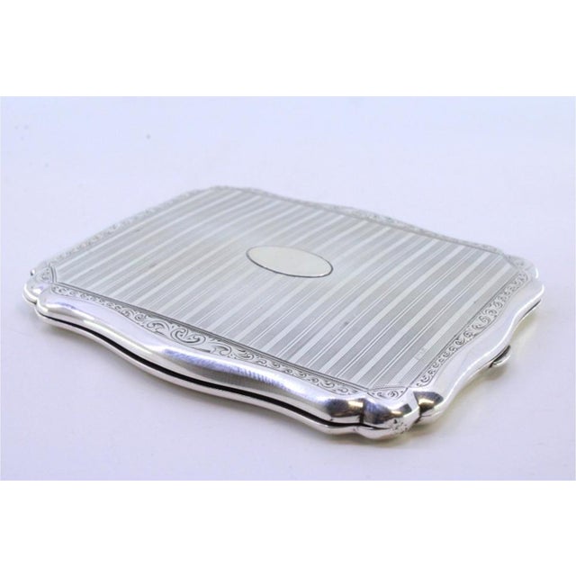Guilloche Silver Cigarette Case For Sale - Image 6 of 6