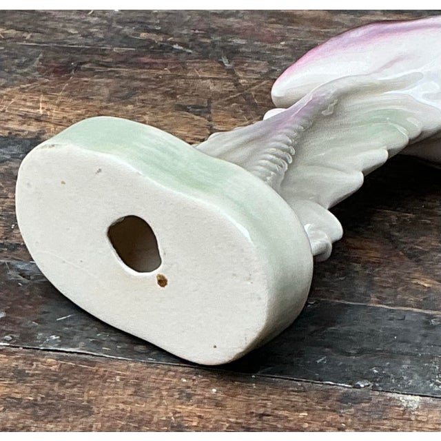 Vintage MCM Glazed Ceramic Flamingo For Sale In West Palm - Image 6 of 12