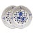 Casa Nuno Blue and White Dinner Plates, Pomegranate/Waves, Set of 2 For Sale