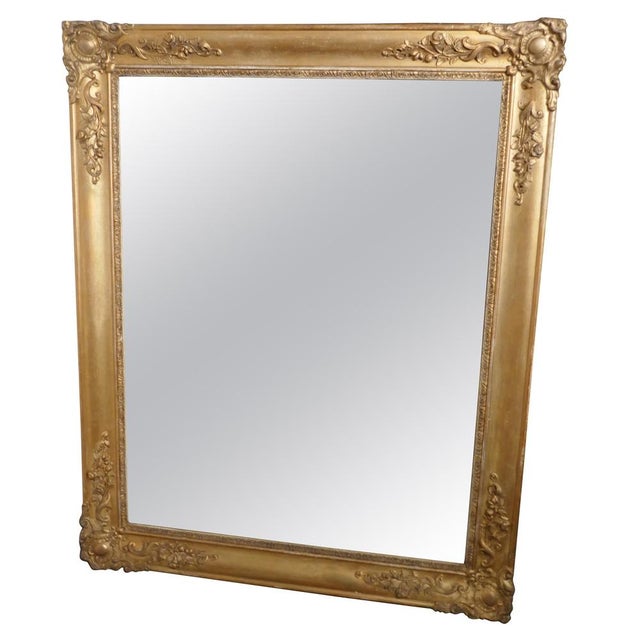 Glass Early 19th Century Gilt Wall Mirror, 1800s For Sale - Image 7 of 7