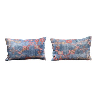 Pottery Barn Dara Lumbar Pillows, Pair For Sale