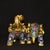 Vintage Cloisonne Enamel Elephant Pair – 6.7" Gilt Figures With Floral Motif For Sale In Los Angeles - Image 6 of 9