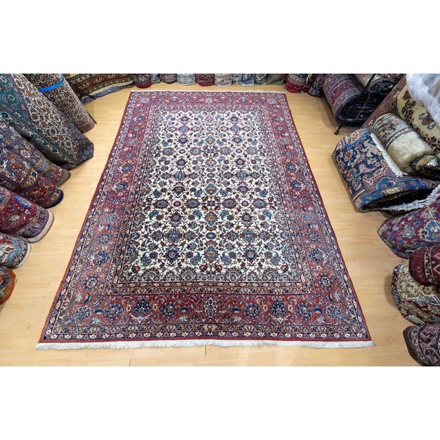 Circa 1970 Vintage 311×223cm Hand-knotted Isfahan Najafabad Rug | Knot density: extremely fine 500k/m² | Pattern: Floral |...