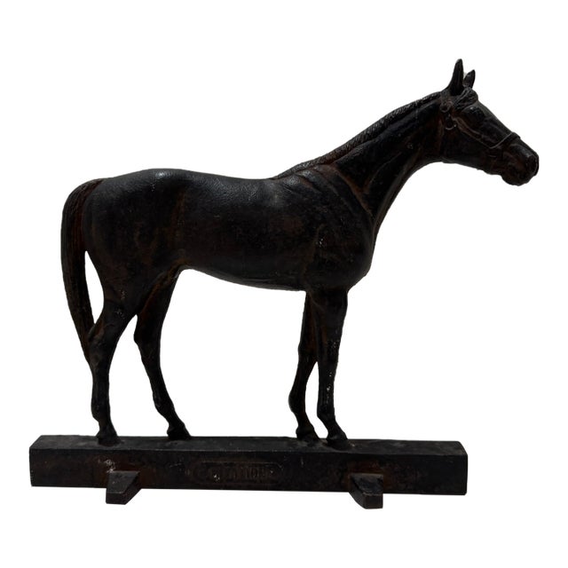 Virginia Metalcrafters Citation Horse Cast Iron Doorstop Bookend Sculpture For Sale