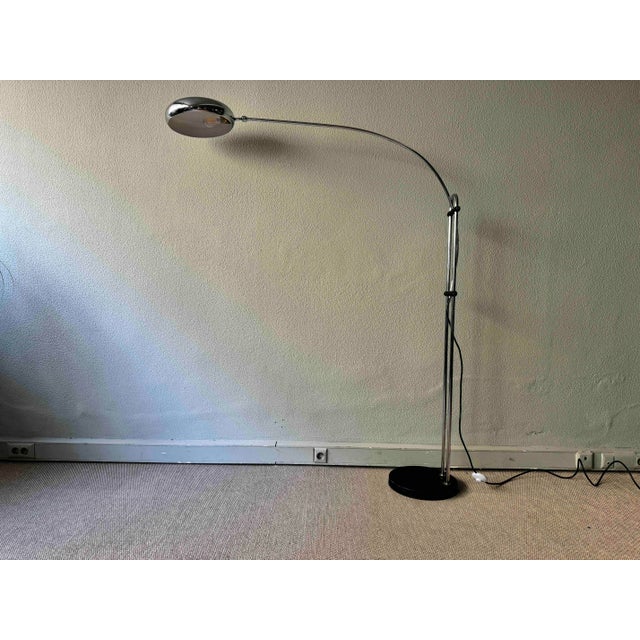 Step into the captivating world of 1970s Spanish design with the "Arc" floor lamp, meticulously crafted by T-PONS in...