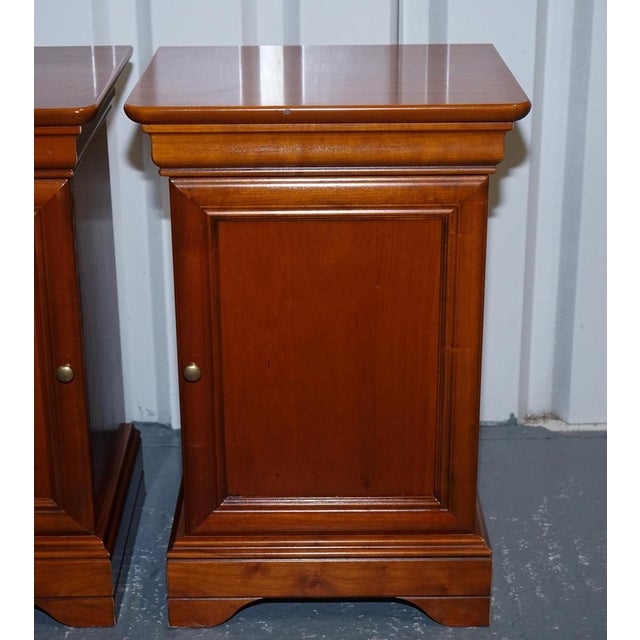 Vintage French Style Cherrywood Nightstands, Set of 2 For Sale - Image 6 of 18