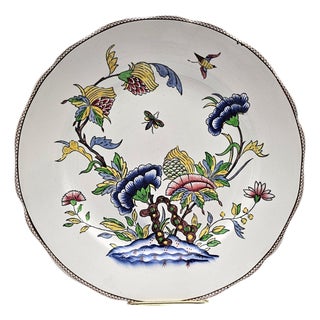 Sarreguemines Rouen DV France 9.75” Faience Dinner Plates, Set of Two For Sale