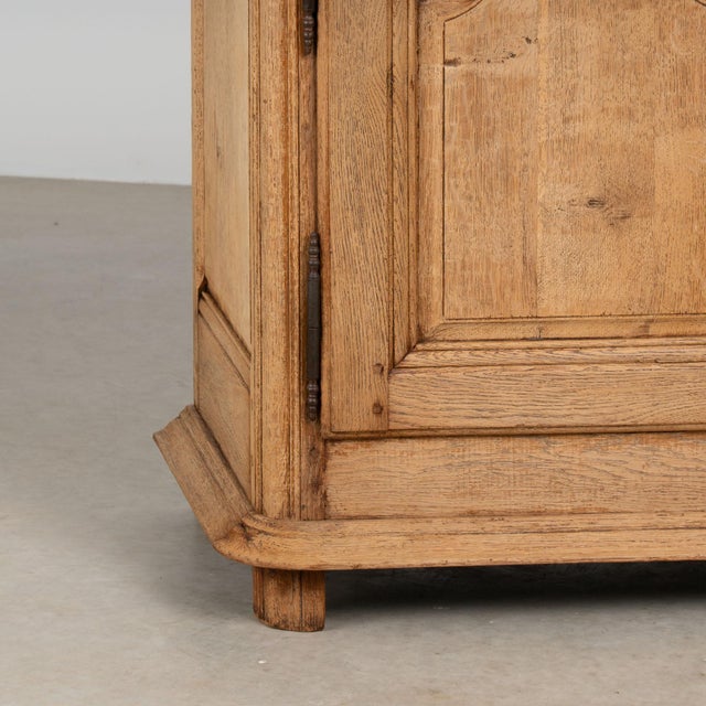19th Century French Bleached Oak Long Sideboard Buffet For Sale - Image 10 of 17