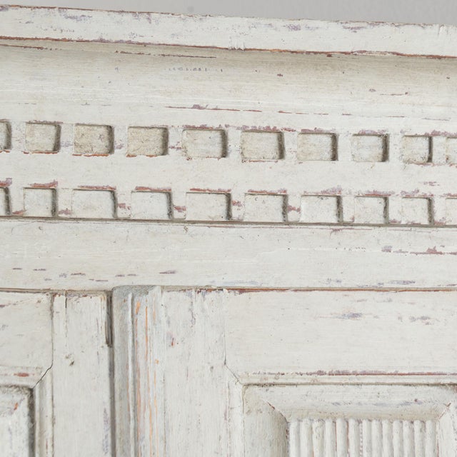 Mid 19th Century 19th Century Swedish White Painted Pine Corner Cabinet For Sale - Image 5 of 9