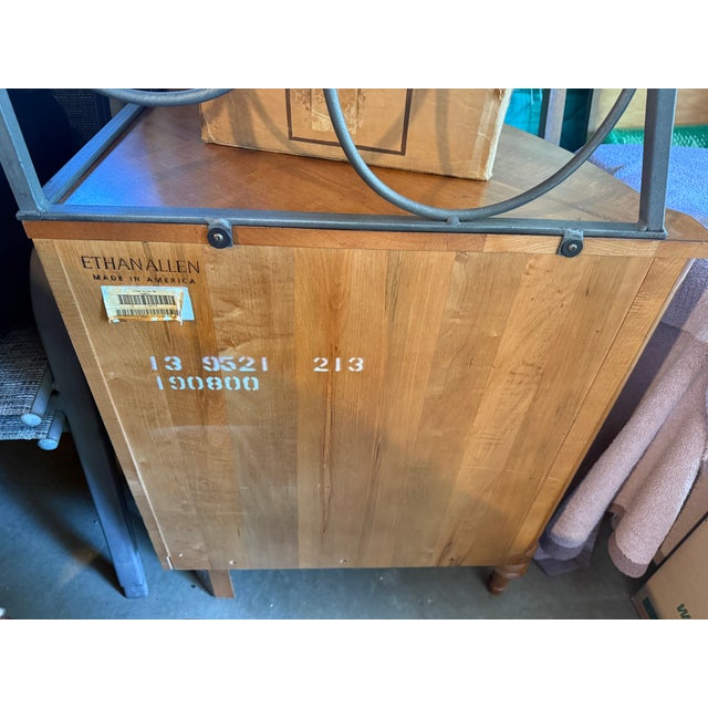 Ethan Allen Legacy Collection Corner Baker's Rack — Rare Corner Configuration, Wrought Iron & Maple For Sale In Minneapolis - Image 6 of 7