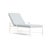 Brown Jordan Venetian Adjustable Chaise Lounge in Chalk with Artic Stripe Cushions For Sale
