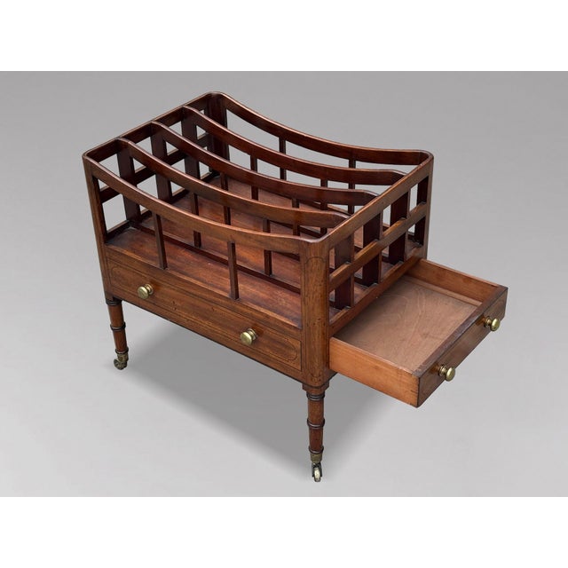Wood Antique George III Mahogany Canterbury, 1790 For Sale - Image 7 of 9