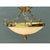 Metal Vintage Metal and Glass Greek Key Pendant Light For Sale - Image 7 of 12