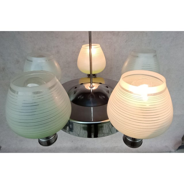 Bauhaus Style Chandelier, 1950s For Sale - Image 13 of 18