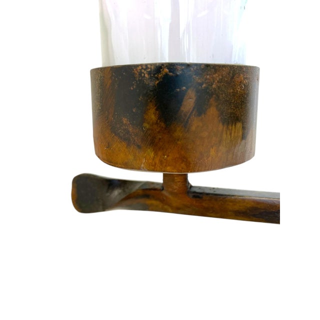Metal Late 20th Century Jan Barboglio Hand-Forged Iron Candelabra, 3-Foot Statement Candle Holder For Sale - Image 7 of 15