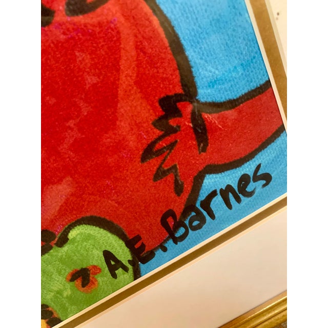 Contemporary Untitled Artist’s Proof Lithograph of a Teapot and Fruit by American Artist A. E. Barnes, Framed For Sale - Image 3 of 11