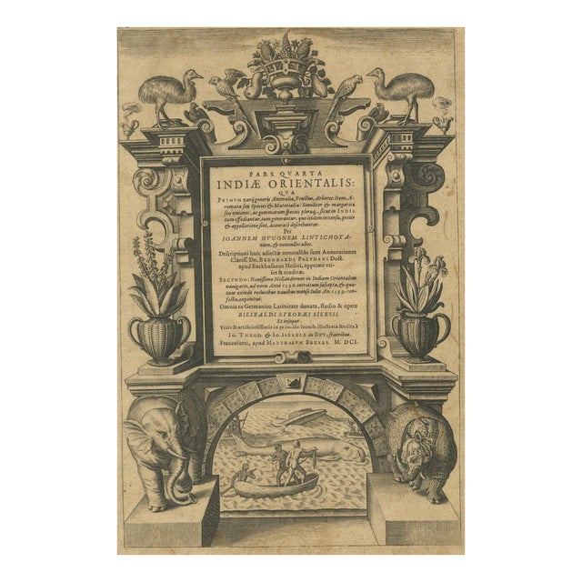 After Jan Huygen van Linschoten, Linschoten Voyages, 1601, Engraving For Sale