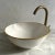 Milk White Ceramic Sink With 14k Gold Rim Vessel Round Sink Bowl Basin With Drain For Sale - Image 4 of 8