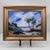 Coastal Palm Tree Beach Original Painting in Gold Frame For Sale - Image 9 of 12
