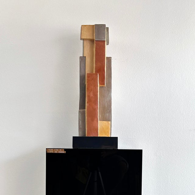 1976 Helen Simon "Lights and Shadows" Sculpture on Lucite Base For Sale - Image 11 of 18