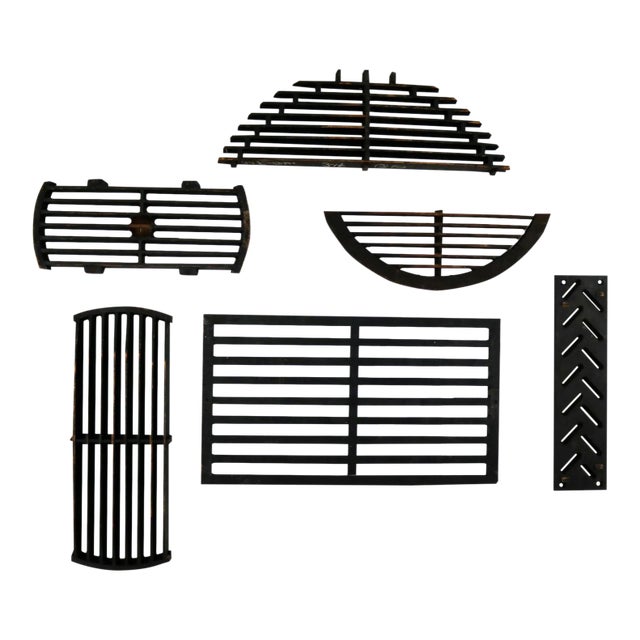 Antique Industrial Foundry Patterns for Molds Handmade Wood Set of Six, Group 9 For Sale