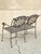 Black Tuscan Mediterranean Style Cast Aluminum Garden Patio Settee Loveseat Bench For Sale - Image 8 of 9