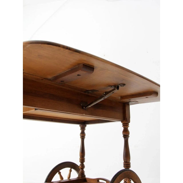 Mid Century Kling Colonial Drop Leaf Tea or Bar Cart For Sale - Image 11 of 13